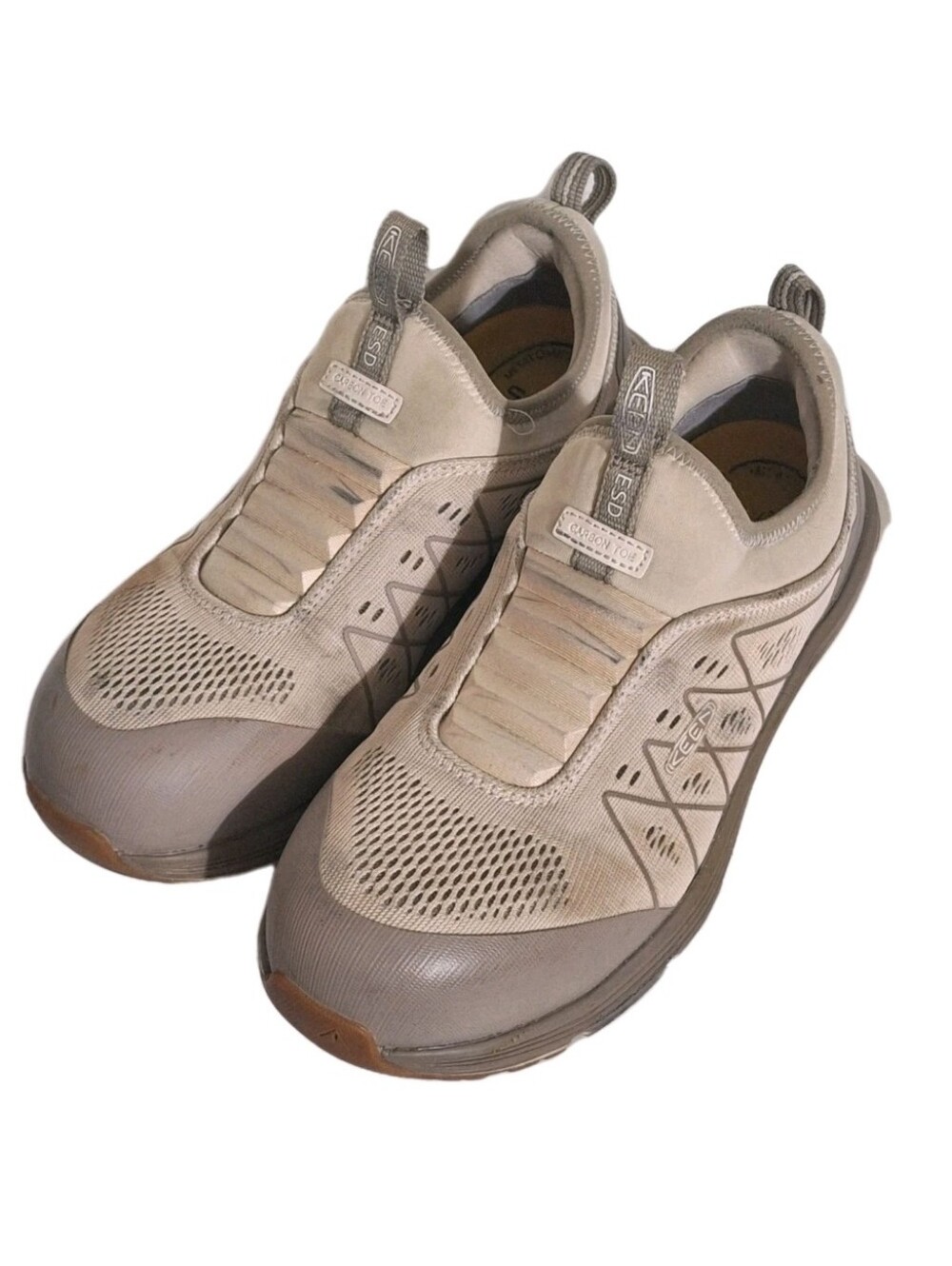 Keen Utility Womens Vista Energy Shift Birch Taupe Leather Work Shoes Size 7M